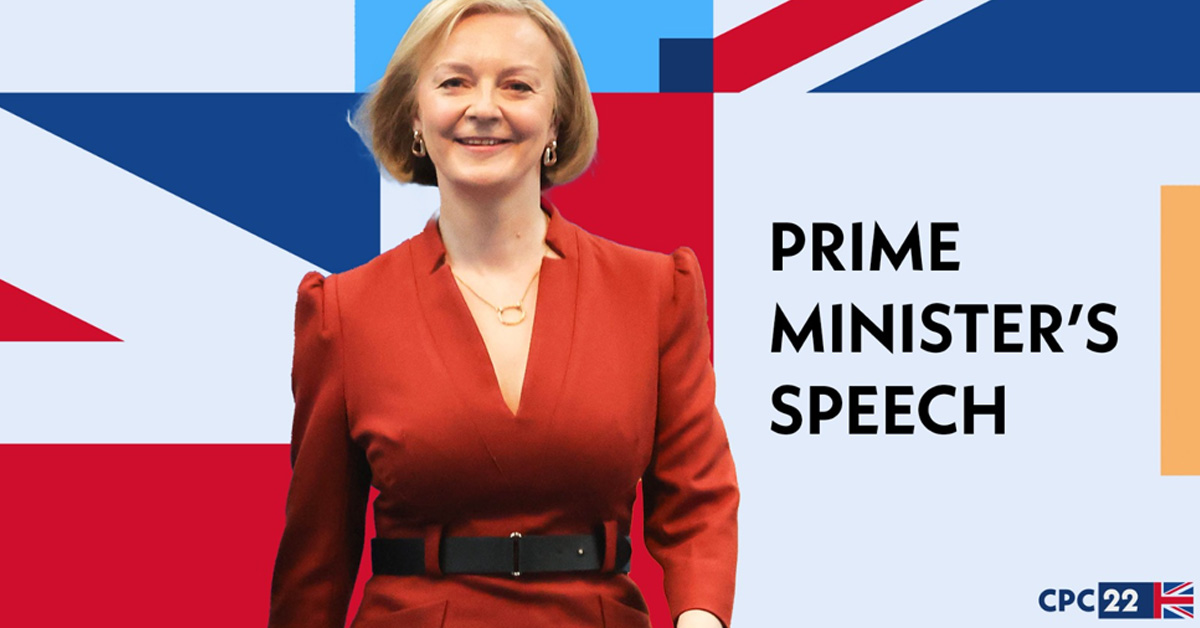 Prime Minister Liz Trusss Speech To Conservative Party Conference 2022